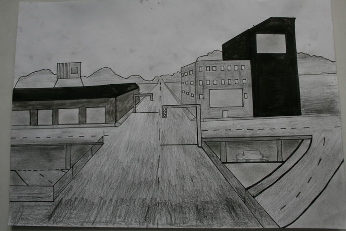 Grafische Darstellung einer Stadtlandschaft 1