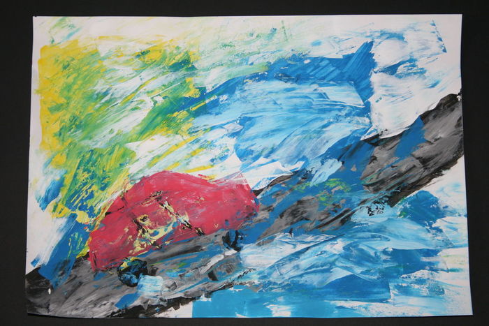 Winter in der Stadt - expressionistisches Malen 1